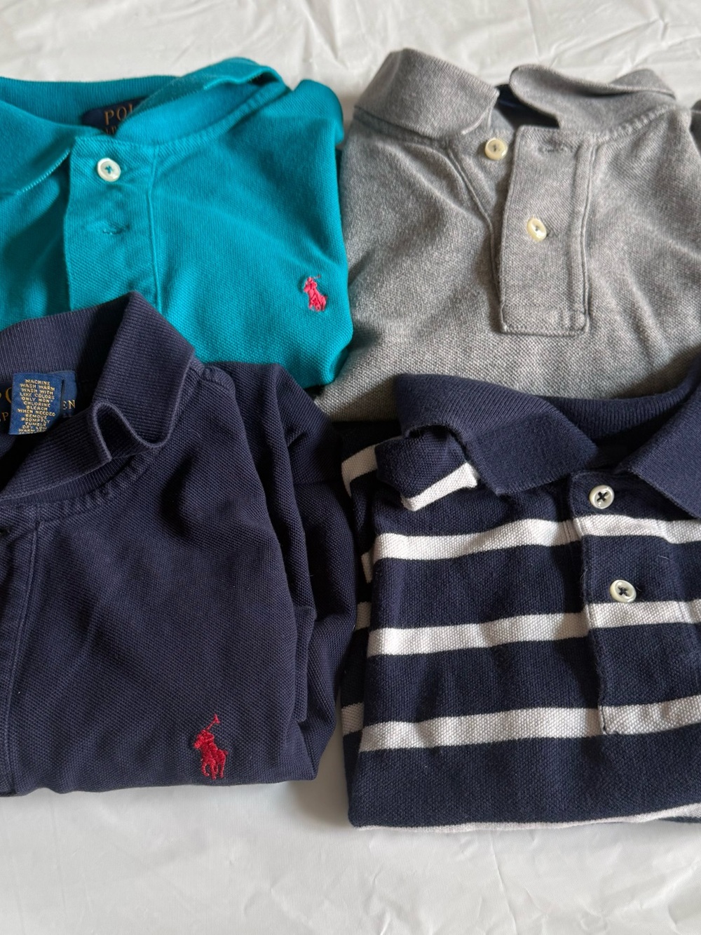 Polo by Ralph Lauren Kids Polo Shirts - Teal, Gray, Navy & Navy/White Stri